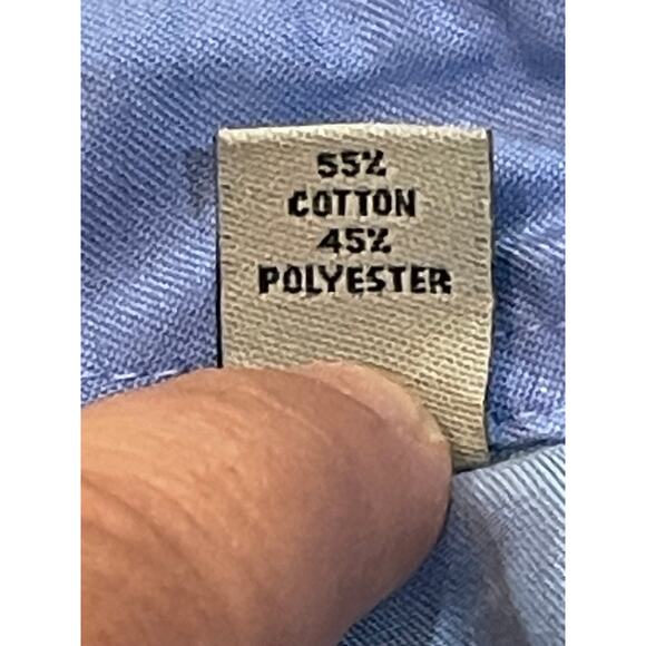 Kenneth Cole Reaction Mens Size M 15 (32-33) Blue M Button-Up Wrinkle-Free - Picture 5 of 5